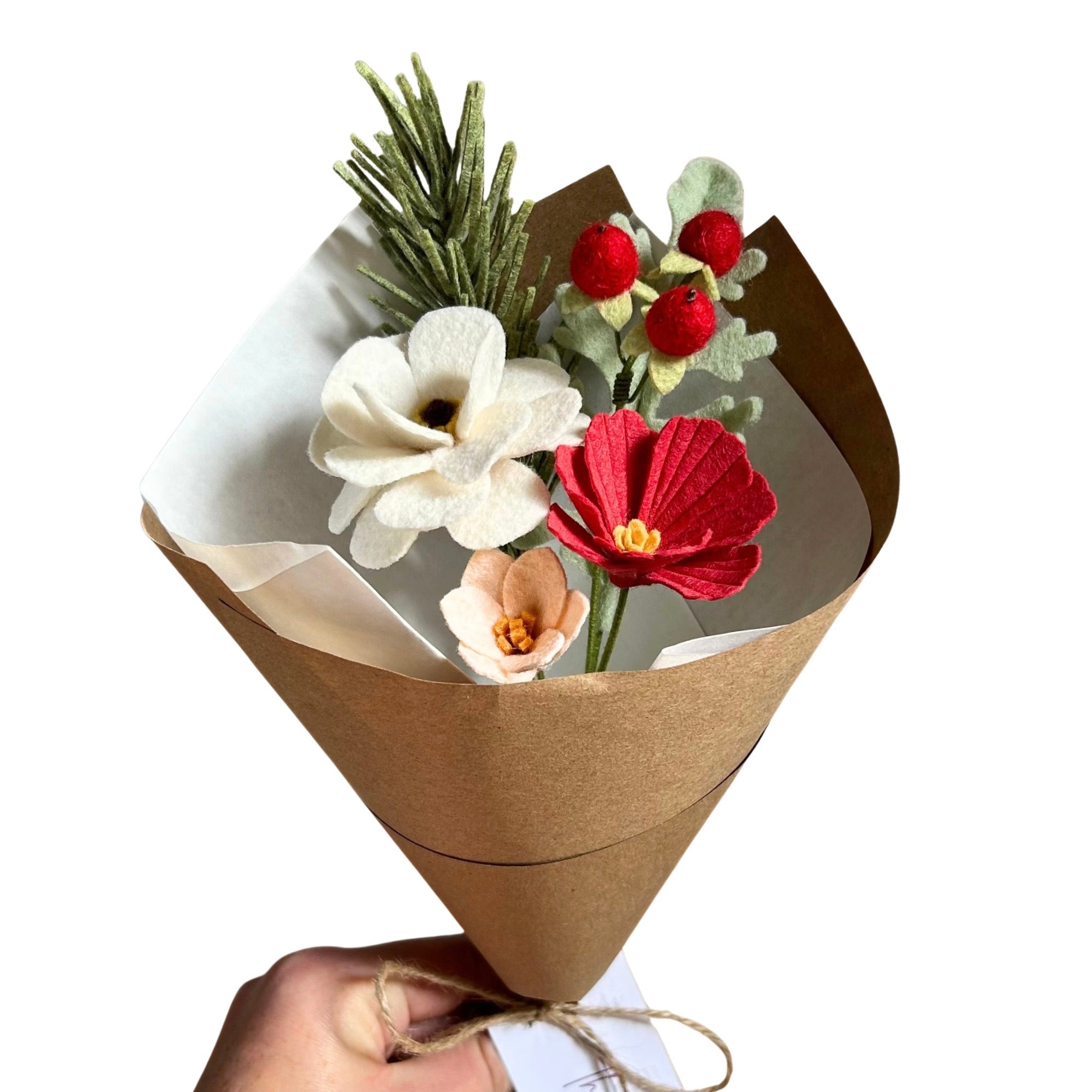 Holiday Felt Flower Bouquet